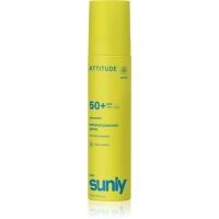 Attitude Sunly Kids Mineral Sunscreen Spray SPF 50+ mineralisches Bräunungsspray Nicht parfümiert SPF 50+ 75 ml