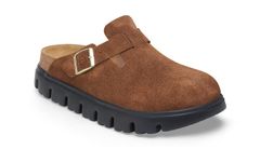 Birkenstock Boston Chunky Suede Leather Narrow Fit Ženy - Sandály Birkenstock - Černá - 1028402-5.5 - Size: 5.5