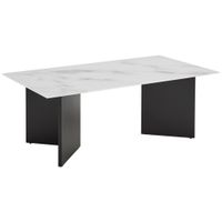 Livetastic KONFERENČNÝ STOLÍK, čierna, biela, kov, sklo, 110/60/40 cm