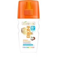 Bielenda Bikini Coconut transparentna mgiełka do opalania SPF 15 150 ml