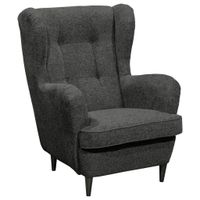 MID.YOU KRESLO UŠIAK, textil, antracitová