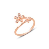 Olivie Strieborný kvetinový prsteň ROSE 3187