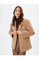 Koton Blazer Jacket Buttoned Pocket Detailed