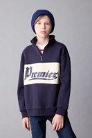 DEFACTO Boy Oversize Wide Cut Half Zipper Printed Thick Sweatshirt