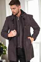 PLT8335 DEWBERRY MEN'S COAT-DIAGONAL BLACK-ANTHRACITE-2