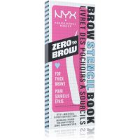 NYX Professional Makeup Zero To Brow Stencil Book szablony do brwi 02 Thick 4 szt.