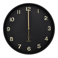 Ambia Home RÁDIOM RIADENÉ HODINY, čierna,