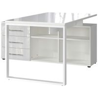 Novel ROHOVÝ PÍSACÍ STÔL, biela, 160/146/76 cm