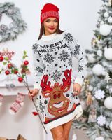 Resti Christmas Women's Swter Dress in White