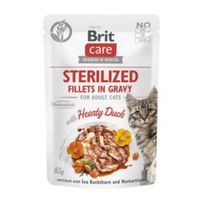 Kapsička Brit Care Cat Sterilized Fillets in Gravy with Hearty Duck 85g