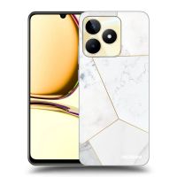Silikónový čierny obal pre Realme C53 - White tile