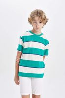 DEFACTO Boy Crew Neck Striped Short Sleeve T-Shirt