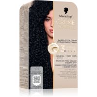 Schwarzkopf Creme Supreme permanentná farba na vlasy odtieň 1-1 Chladná čierna 60 ml