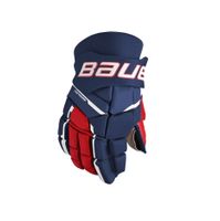 Rukavice Bauer Supreme M3 S23 SR, Senior, tmavo modrá-červená-biela, 14"
