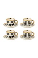 J-Line set de cești și farfurioare 4-pack