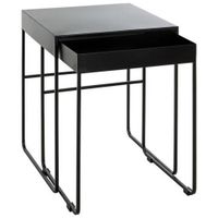 SADA PRÍRUČNÝCH STOLÍKOV, čierna