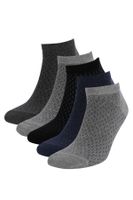 DEFACTO Men's 5-Pack Ankle Socks