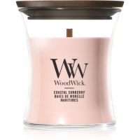 Woodwick Coastal Sunberry dišeča sveča z lesenim stenjem 85 g