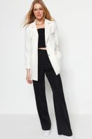 Trendyol Ecru Lined Woven Blazer Jacket