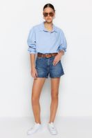 Trendyol Dark Blue Denim Shorts