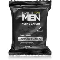 Oriflame North for Men Active Carbon čistilno trdo milo z aktivnim ogljem 100 g