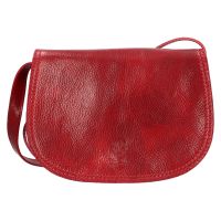 Női bőr crossbody kézitáska Italia Yvone - piros