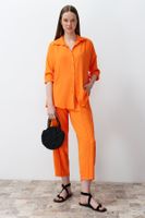 Trendyol Orange Woven Shirt-Pants Aerobin Suit