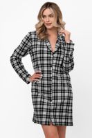 Noční košile Italian Fashion Klára - bavlna Černo-bílá XL