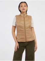 Beige women's quilted vest VERO MODA Sorayasiv - Women