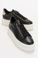 LuviShoes Spes Black Women's Sneakers