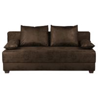 MID.YOU ROZKLÁDACÍ POHOVKA, textil, tmavě hnědá