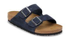 Birkenstock Arizona Suede Leather Narrow Fit Unisex - Sandále Birkenstock - Modrá - 1030895-3.5 - Size: 3.5