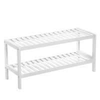 Boxxx REGÁL NA TOPÁNKY, biela, bambus, 70/33/26 cm