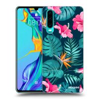 Silikónový čierny obal pre Huawei P30 - Pink Monstera