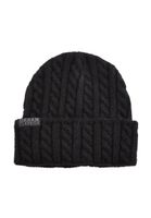 Cap with cable knitted black