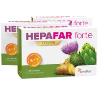 Hepafar forte Premium 3er Pack - Mariendistel-Kapseln zur Unterstützung der Leberfunktionen. 100% natürliche Leberentgiftung. 3x 30 Kapseln | Sensilab