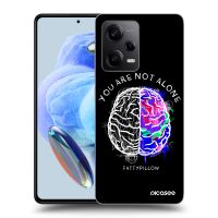 Silikónový prehľadný obal pre Xiaomi Redmi Note 12 5G - Brain - White