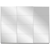 MID.YOU ŠATNÍ SKŘÍŇ SE ZRCADLEM, bílá, 271/210/62 cm