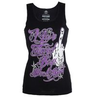 Damen Tanktop BLACK HEART - TATTOED - SCHWARZ L