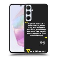 Silikónový čierny obal pre Samsung Galaxy A35 5G A356B - Kazma - MĚLI BYSTE SE DO TOHO PUSTIT