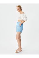 Koton Embroidered Viscose Blended Shorts