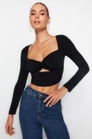 Trendyol Black Window/Cut Out Detailed Blouse