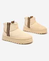 Resti Krótkie damskie buty a'la śniegowce z ozdobą Erititta