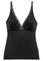 LASCANA Tankini top  smeđa / crna