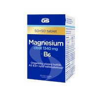 GS Magnesium citrát 1340mg+B6 100 tabliet