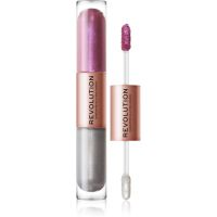 Makeup Revolution Double Up tekuće sjenilo za oči 2 u 1 nijansa Subliminal Lilac 2x2,2 ml