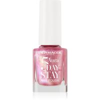 Dermacol 5 Day Stay Aura długotrwały lakier do paznokci z perłowym blaskiem odcień 69 Rose Glow 11 ml