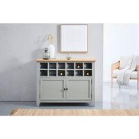 MID.YOU ŠIROKÁ KOMODA, dub, borovica, sivá, prírodná farba, 110/85/43 cm