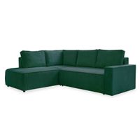 MID.YOU ROHOVÁ SEDACIA SÚPRAVA, textil, tmavozelená