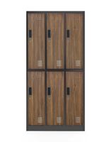 Kovová šatní skříň IGOR: antracit/ořech (1344)